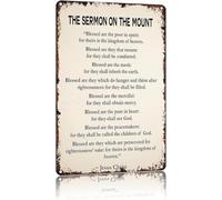 MDBJTCYZN ZGPOSQKZSC Aluminum Metal Sign The Sermon On The Matthew 5 for Faith Based Home 8 X 12 in