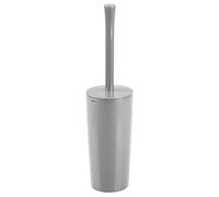 mDesign Brosse WC en Plastique - balayette WC Classique pour Salle de Bain ou WC des invités - Brosse Toilette et Support à Brosse Pratiques - Gris