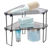 mDesign Étagère d'angle empilable en Plastique/métal pour Salle de Bain ou Meuble de Rangement