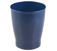 mDesign Poubelle de salle de bain - Petite poubelle pour chambre à coucher, salle de bain, maison et bureau - Bleu marine