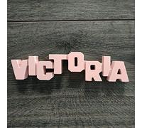 MDF personnalisé avec noms, lettres en bois décoratives avec noms de garçon ou de fille (Victoria)