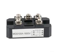 MDS100A 1600V Redresseur de pont 3 phases 5 broches | Connecteur 5 broches, boîtier en aluminium, pour alimentations à commutation, contrôle industriel, design robuste