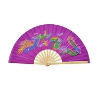 MDSIOKHJ Éventail de Tai Chi Éventail Pliable de 33 cm en Nylon for Kung Fu, Tai Chi, décoration Spectacle, Danse, Festival(1 Right Hand Fan)