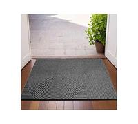 MDSIOKHJ Paillasson Paillasson D'extérieur 3D Groove, Tapis De Sol Antidérapant en TPR, Polyester Résistant À La Poussière(Star Loop -Dark Gray,60x90cm)
