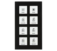 MDT BE-GT08S.01 Bouton-poussoir en verre Plus 8 positions Noir (BE-GT08S.01)