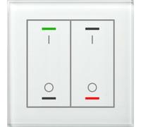 MDT BE-GTL2TW.B1 Bouton-poussoir en verre II Light 2x RGB-W Temp.sensor Blanc Commutation (BE-GTL2TW.B1)
