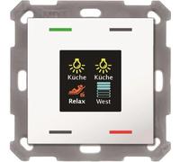 MDT BE-TAS55T4.01 Taster Smart 55 4fach m.Farbdisplay+Temp.sensor Reinweiß gl. (BE-TAS55T4.01)