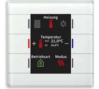 MDT Bouton-poussoir en verre II Smart avec écran couleur blanc, 1 pièce.