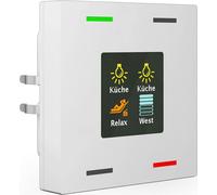 MDT KNX 55 x 55 mm Bouton-poussoir Light quadruple avec écran couleur blanc pur brillant, 1 pièce.