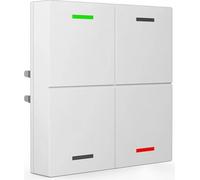 MDT KNX 55 x 55 mm Bouton-poussoir Light quadruple neutre blanc pur brillant, 1 pièce.