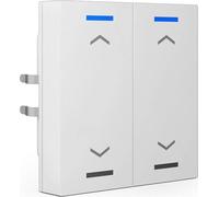 MDT KNX Bouton-poussoir Light 55 double, RGBW, capteur de température, blanc pur brillant, store, 1 pièce.
