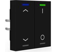 MDT KNX Bouton-poussoir Light 55, double, RGBW, noir mat, 1 pièce.