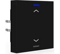 MDT KNX Bouton-poussoir Light 55 simple, RGBW, capteur de température, noir mat, commutation, 1 pièce.