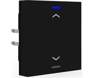 MDT KNX Bouton-poussoir Light 55 simple, RGBW, capteur de température, noir mat, store, 1 pièce.