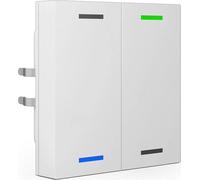 MDT KNX Bouton-poussoir Light 55 x 55 mm double RGBW, avec température, blanc pur brillant, neutre, 1 pièce.