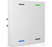 MDT KNX Bouton-poussoir Light 55 x 55 mm double RGBW, blanc pur brillant, neutre, 1 pièce.
