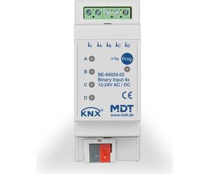 MDT KNX Entrée binaire quadruple 24 V REG, 1 pièce.