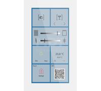 MDT KNX Glas Touch Smart Plus 6 pouces, KNX Secure, blanc, 1 pièce.