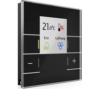 MDT KNX Régulateur de température ambiante en verre Smart avec écran couleur, noir, 1 pièce.
