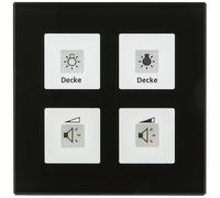 MDT KNX RF + bouton-poussoir en verre sans fil Plus 4 vitesses avec actionneu...