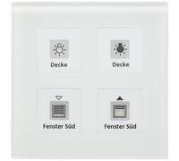MDT KNX RF + bouton-poussoir en verre sans fil Plus 4 vitesses avec actionneu...