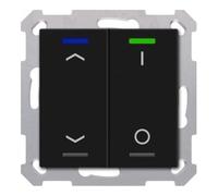 MDT KNX Bouton-poussoir Light 55, double, RGBW, noir mat, 1 pièce.