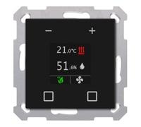 Régulateur de température ambiante KNX Smart 55, noir mat SCN-RTR55S06.01 | MDT | SCN-RTR55S06.01 | Thermostat d'ambiance
