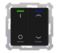 mdt MDT Taster KNX Light 55 2-fach RGBW noir mat Commuter Volet roulant Quantité:1