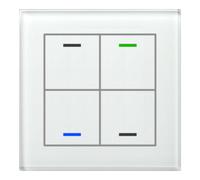 MDT technologies Bouton-poussoir en verre II Light quadruple BE-GTL40W.01