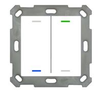 MDT KNX Bouton-poussoir Light 55 x 55 mm double RGBW, avec température, blanc pur brillant, neutre, 1 pièce.