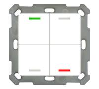 MDT KNX 55 x 55 mm Bouton-poussoir Light quadruple neutre blanc pur brillant, 1 pièce.
