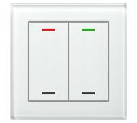 MDT technologies Bouton-poussoir en verre II Light double RGBW, blanc, neutre BE-GTL20W.01