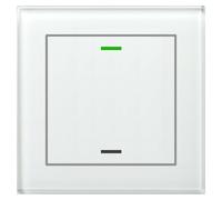 MDT technologies Bouton-poussoir en verre II Light simple RGBW, blanc, neutre BE-GTL1TW.01