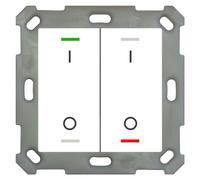 MDT technologies Bouton-poussoir Light 55 double RGBW,rws/verre,commut. BE-TAL5502.B1