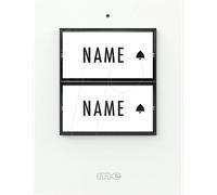 m-e modern-electronics 41307 Sonnette sans fil Emetteur éclairée, avec porte-nom