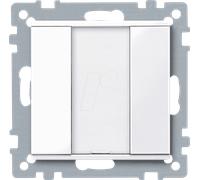 ME 617125 - Bouton simple plus, blanc actif brillant, système M