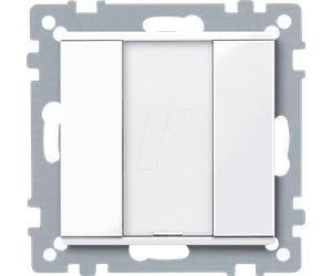ME 617125 - Bouton simple plus, blanc actif brillant, système M