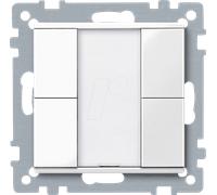 ME 617219 - Bouton double plus, blanc polaire brillant, système M