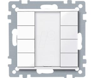 ME 617425 - Bouton quadruple plus, blanc actif brillant, système M