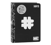 ME Agenda classique Edition Carnet 16 mois moyen quotidien avec couverture souple avec motif en relief et 512 pages, idéal pour les collèges, les supérieures et les universités, 12 x 16,5 cm