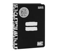 ME Agenda classique Edition Carnet 16 mois moyen quotidien avec couverture souple avec motif en relief et 512 pages, idéal pour les collèges, les supérieures et les universités, 12 x 16,5 cm