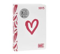 ME Agenda classique Edition Carnet 16 mois moyen quotidien avec couverture souple avec motif en relief et 512 pages, idéal pour les collèges, les supérieures et les universités, 12 x 16,5 cm