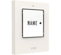 m-e modern-electronics 41430 Bouton de sonnette éclairée, avec porte-nom blanc