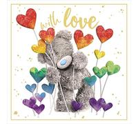 Me To You ALV93039 Carte avec cœurs arc-en-ciel Multicolore 15 x 15 cm