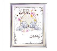 Me To You Bear Amazing Girlfriend Carte d'anniversaire avec boîte Blanc/gris/doré 210 x 290 mm