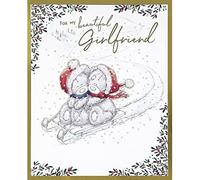 Me To You Bear Carte de Noël avec inscription Beautiful Girlfriend