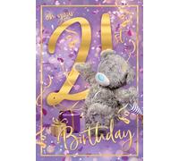 Me To You Tatty Teddy Carte d'anniversaire 21 ans Motif lenticulaire 3D 15 x 22 cm - Collection officielle