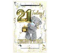 Me to You Tatty Teddy Carte d'anniversaire 21 ans Motif ourson 3D Collection officielle 15,2 x 23,9 cm