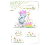 Me to You Tatty Teddy Carte d'anniversaire de luxe faite à la main pour petite-fille, ours avec cupcake - Collection officielle