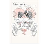 Me To You Tatty Teddy Carte d'anniversaire faite à la main Inscription Daughter On Your Wedding Day 15,2 x 22,9 cm - Collection officielle